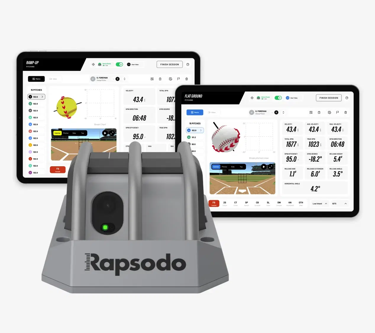 Rapsodo pitch and hit tracking